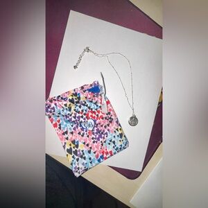 Brighton Intrigue small silver and gold necklace with stones.